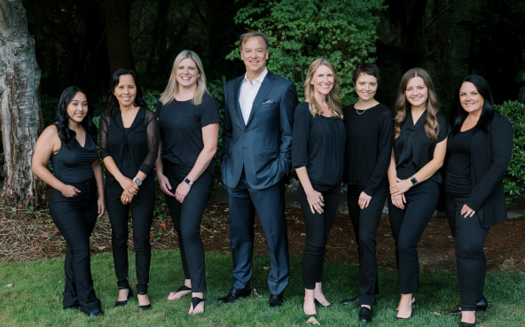 Dr. Johnson with team at the park