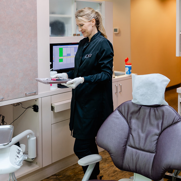 A member of Harbour Pointe Family Dentistry at work